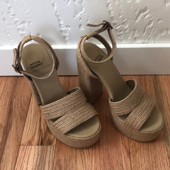 SOLD NEW Jeffrey Campbell✨Yawl Ankle Strap Platform Sandal - Picture 4 of 9